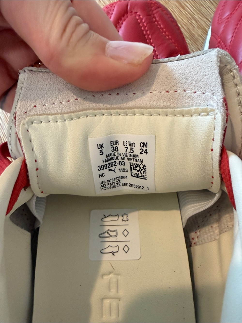 FENTY x PUMA Red & White Leather Sneakers - Picture 8 of 8